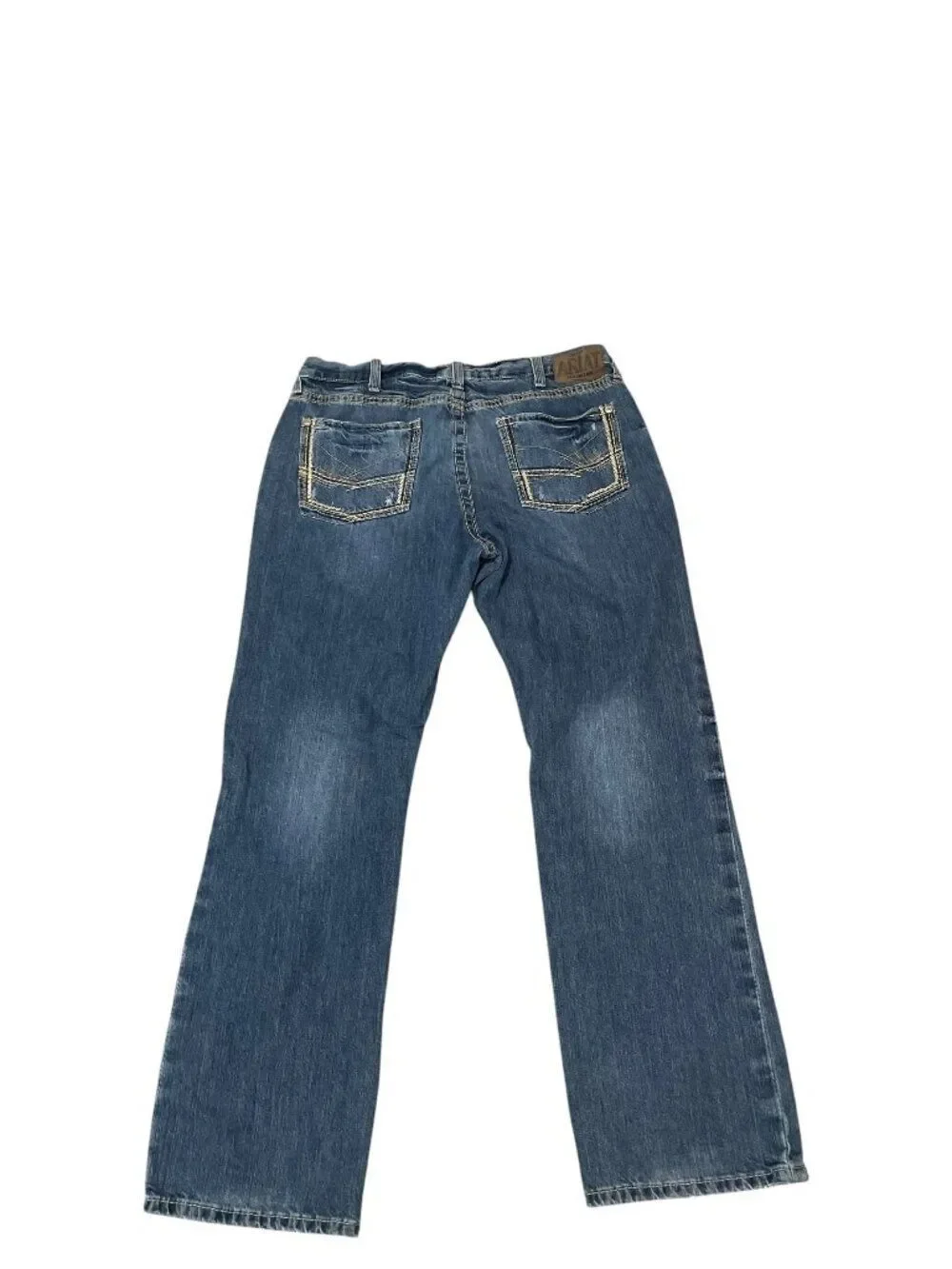 True Religion Billy Relaxed Bootcut Stretch Logo Denim Blue Jeans Men's Sz 38